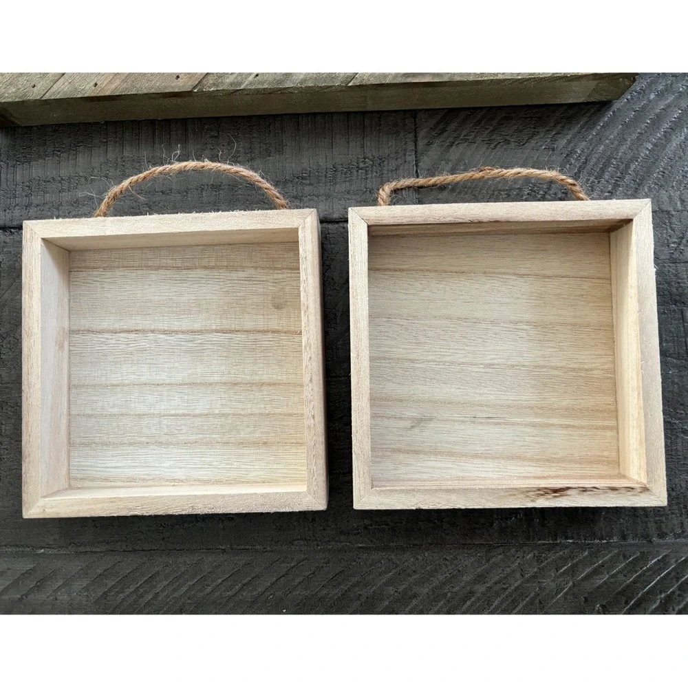 DIY Wood Craft Supply Bundle Rustic Plaques Shadow Boxes Veneer Sheets OS NWT - Picture 4 of 12